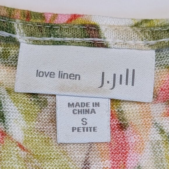 J. Jill Love Linen Tropical Print Sleeveless Tank Top, Size S - Picture 9 of 13
